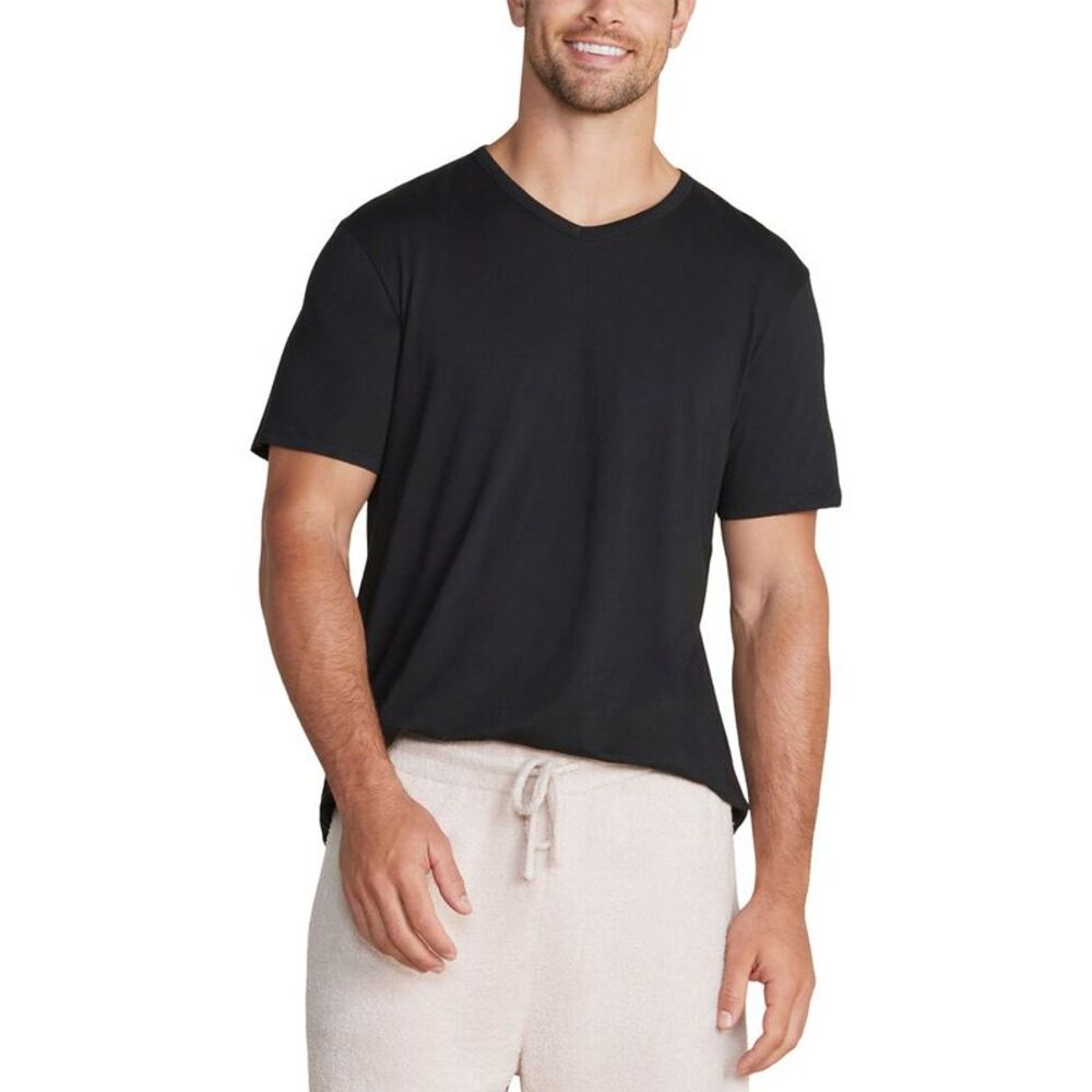 Barefoot Dreams Mens  Jersey Shirt, Black